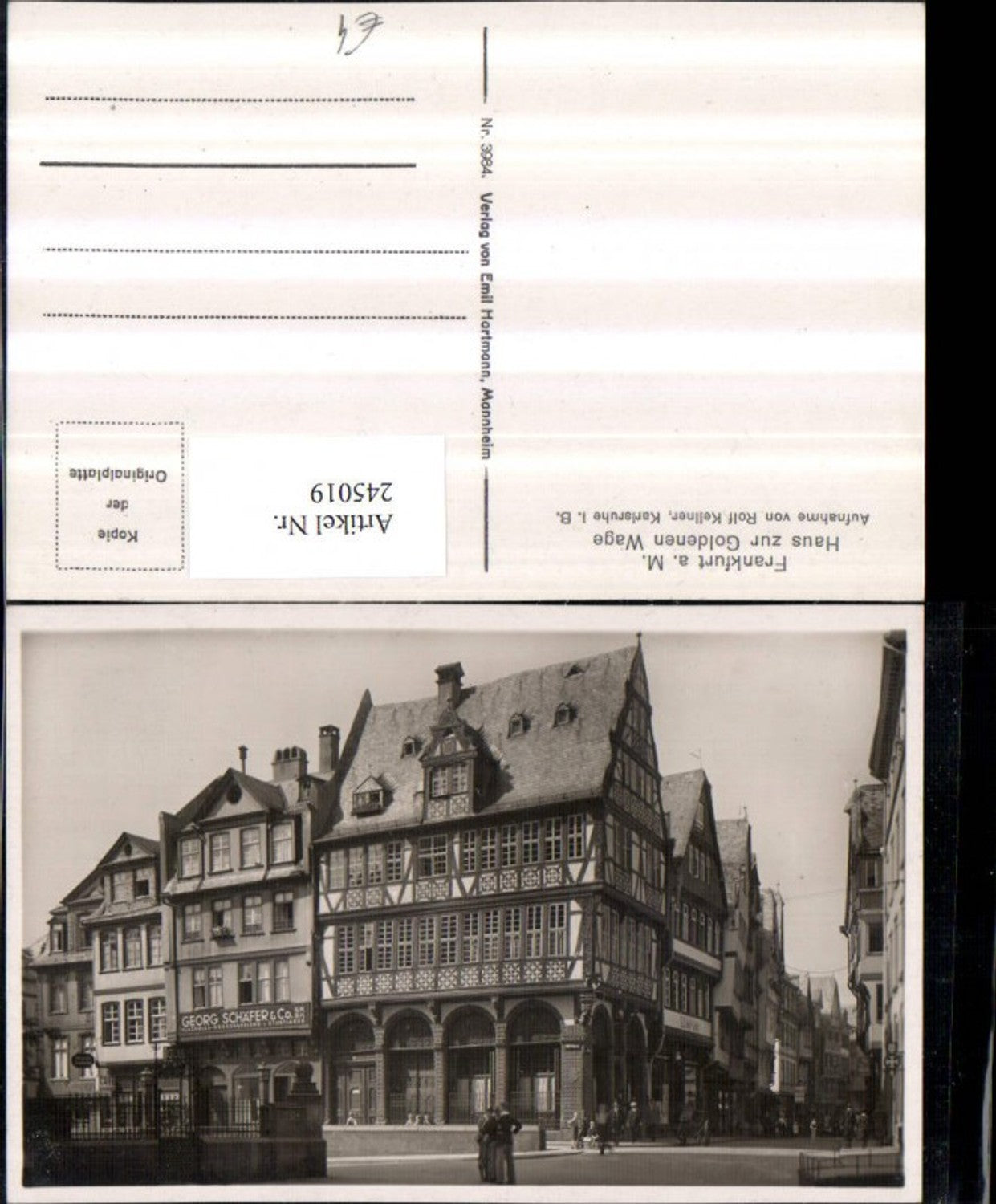 245019,Frankfurt am Main Haus zur Goldenen Wage