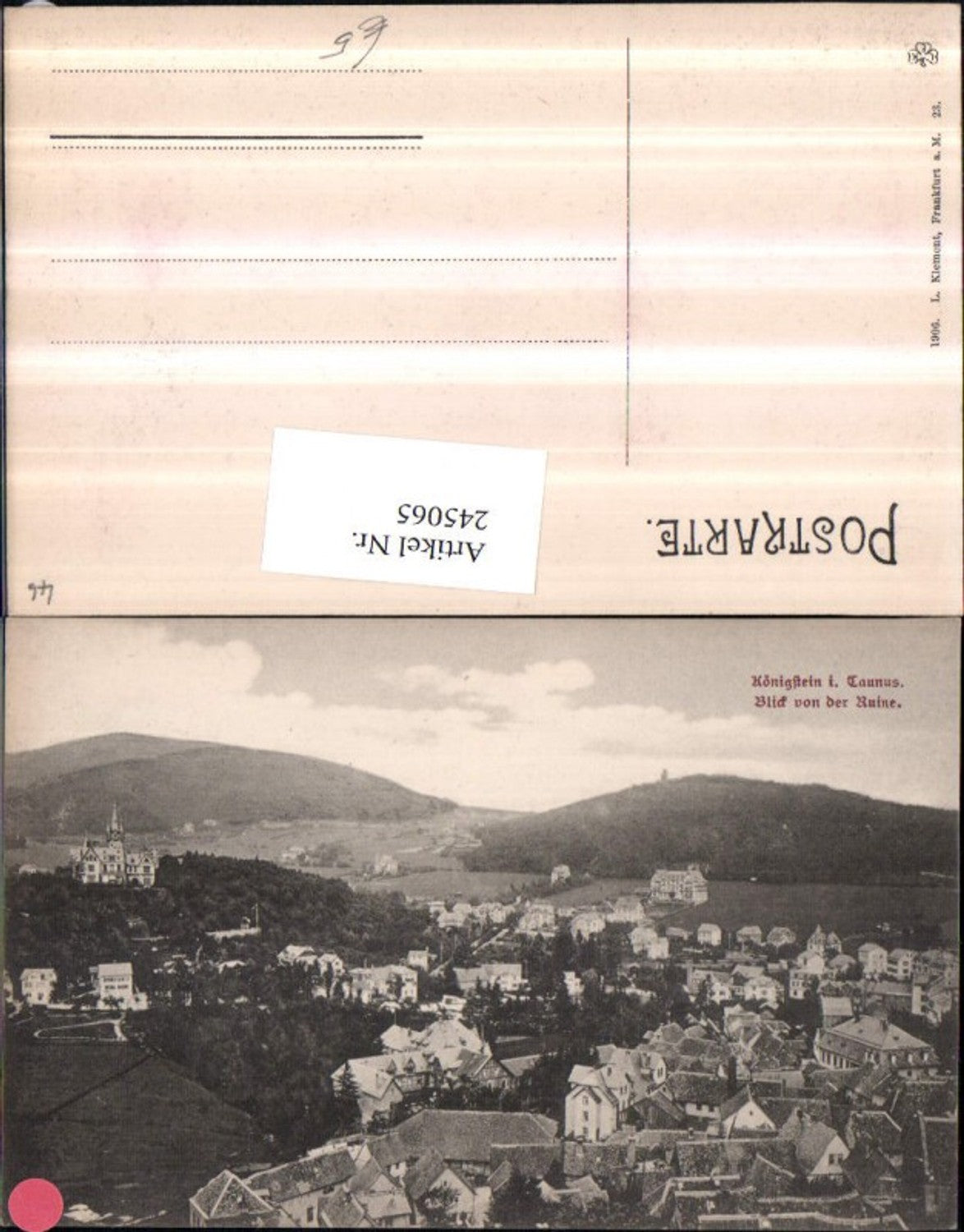 245065,Königstein im Taunus Totale Blick von d. Ruine