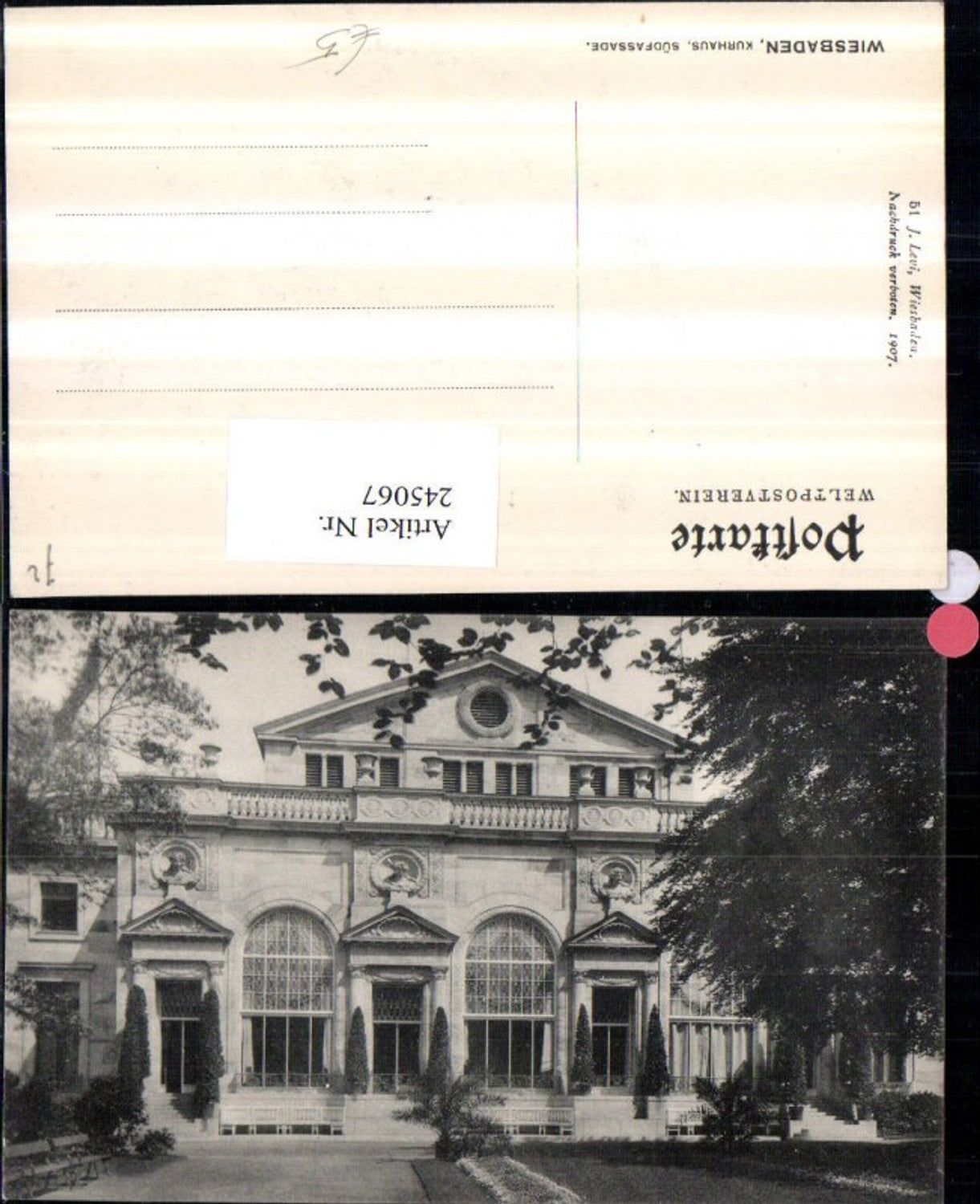 245067,Wiesbaden Kurhaus Südfassade