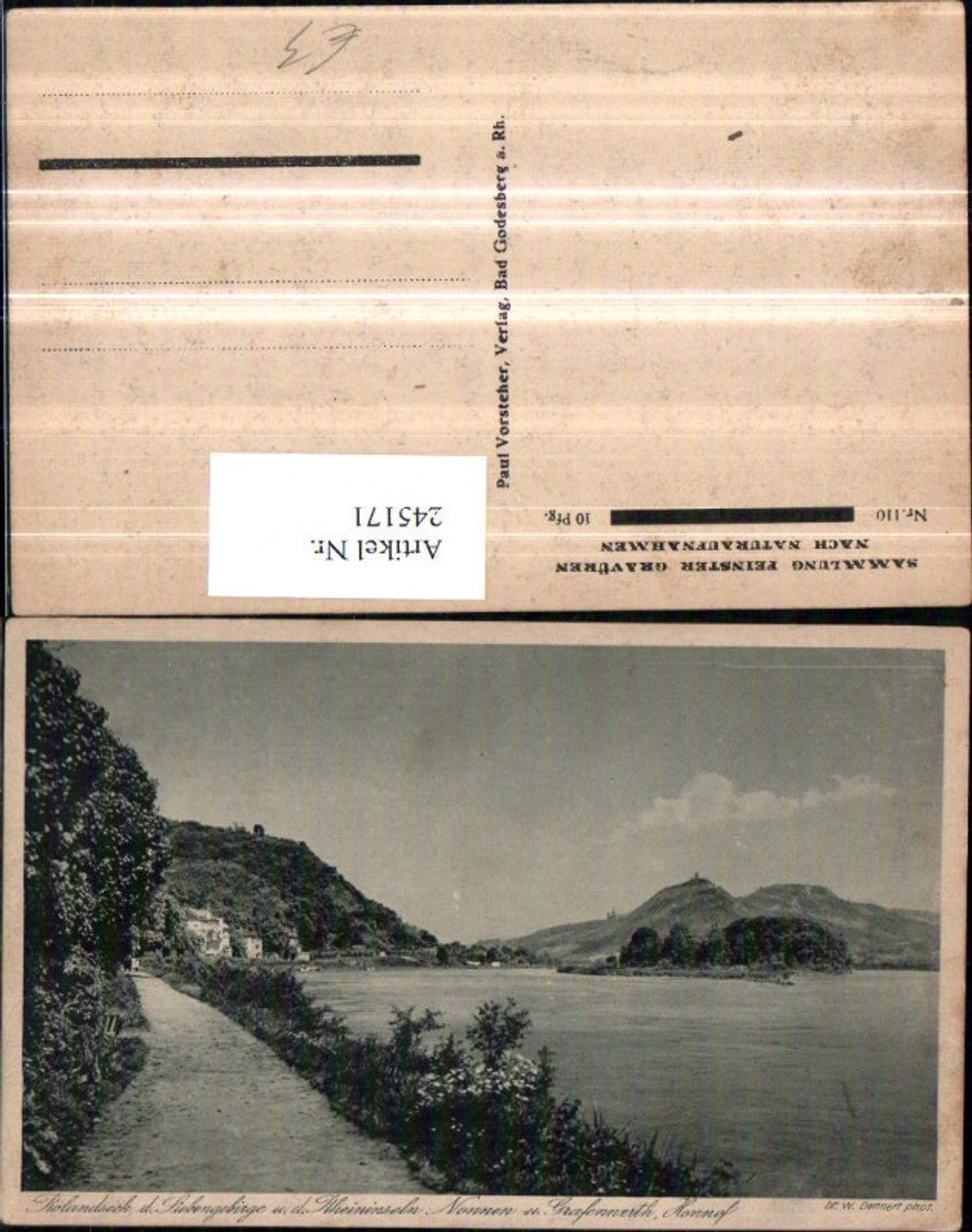 245171,Bad Honnef Rolandseck Siebengebirge u. d. Rheininsel Nonnen u. Grafenwerth