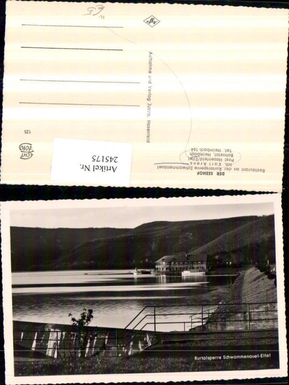 245175,Rurtalsperre Schwammenauel in d. Eifel b. Hasenfeld