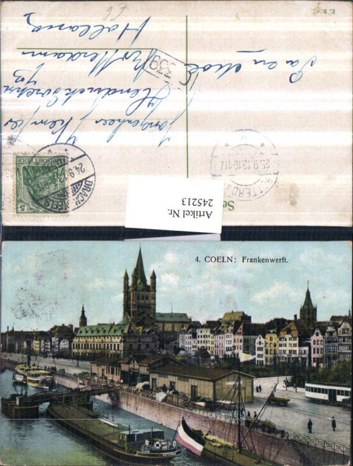 245213,Köln am Rhein Teilansicht Frankenwerft Schiff Dampfer