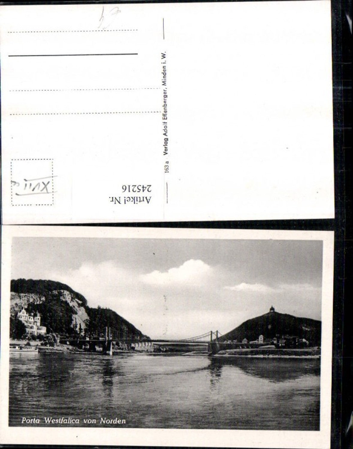 245216,Porta Westfalica von Norden Brücke