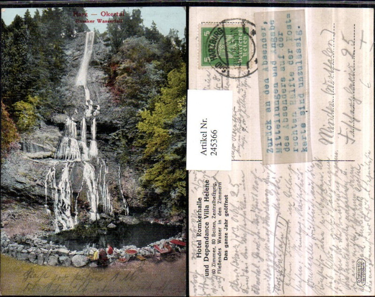 245366,Harz Okertal Romker Wasserfall