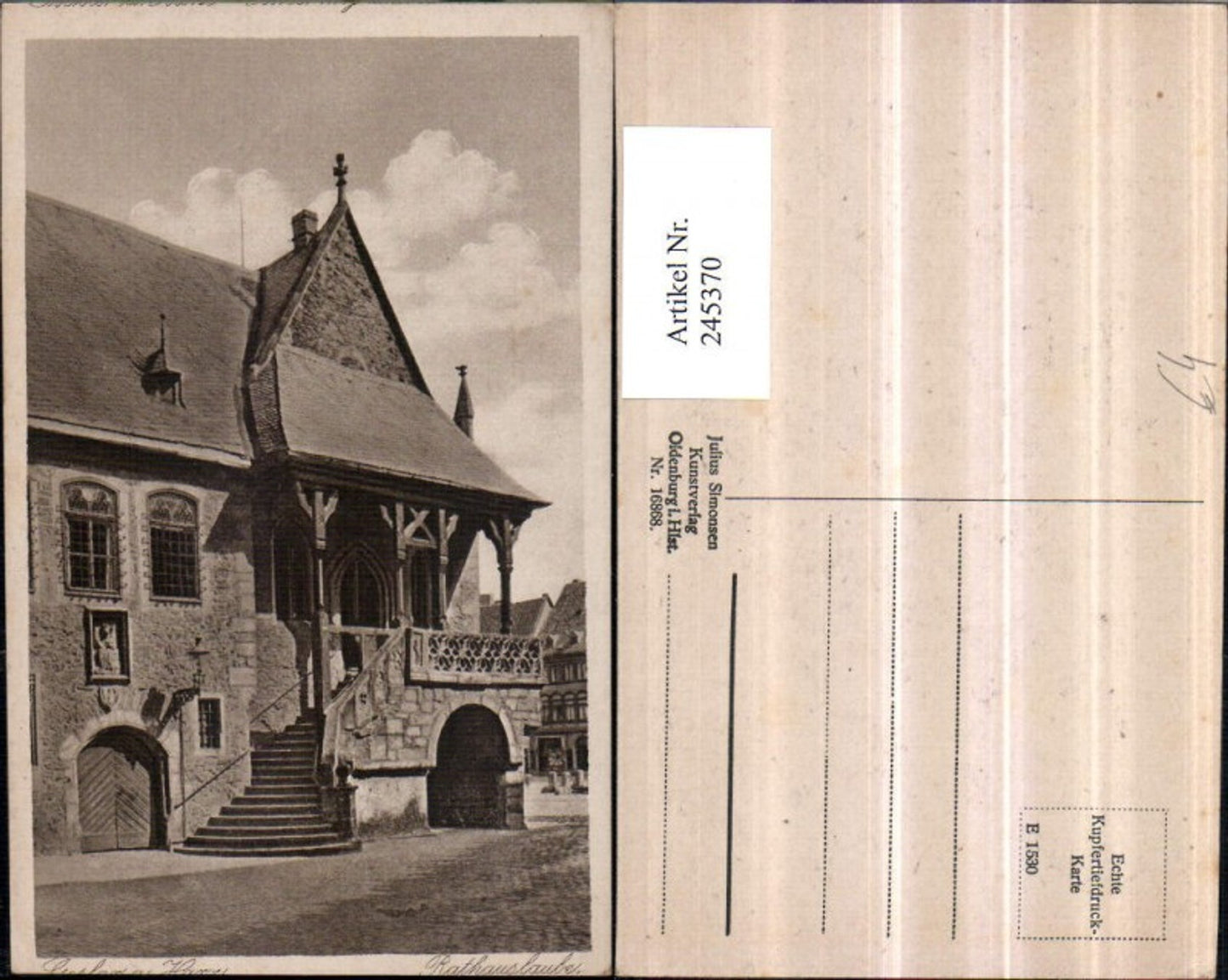 245370,Goslar am Harz Rathauslaube Rathaus