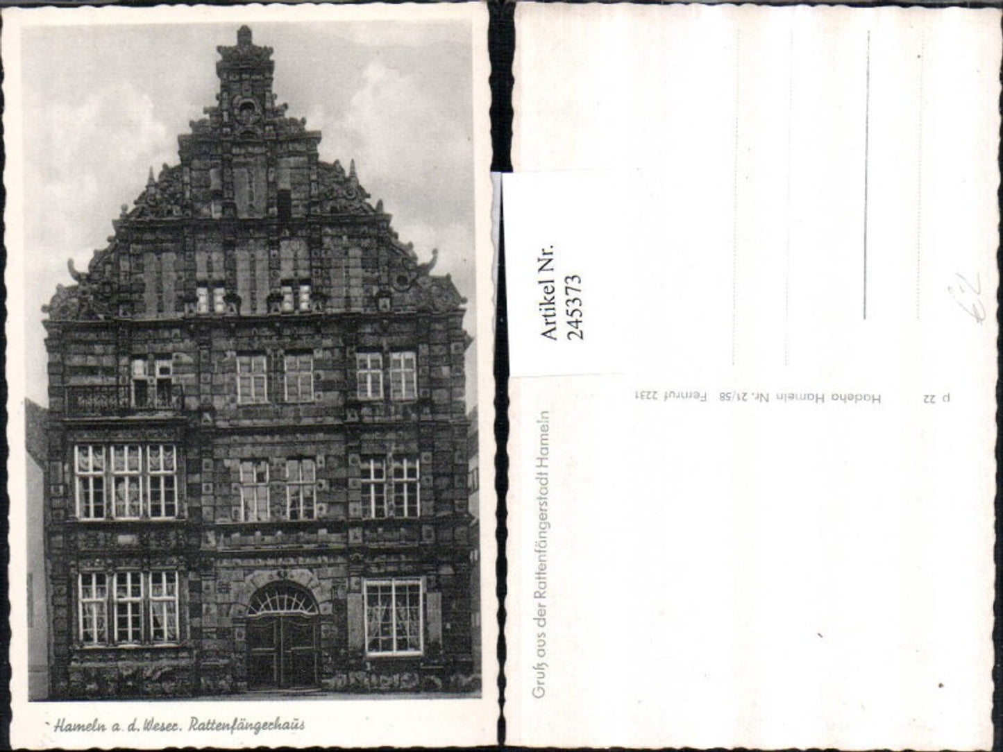 245373,Hameln an d. Weser Rattenfängerhaus Hausansicht