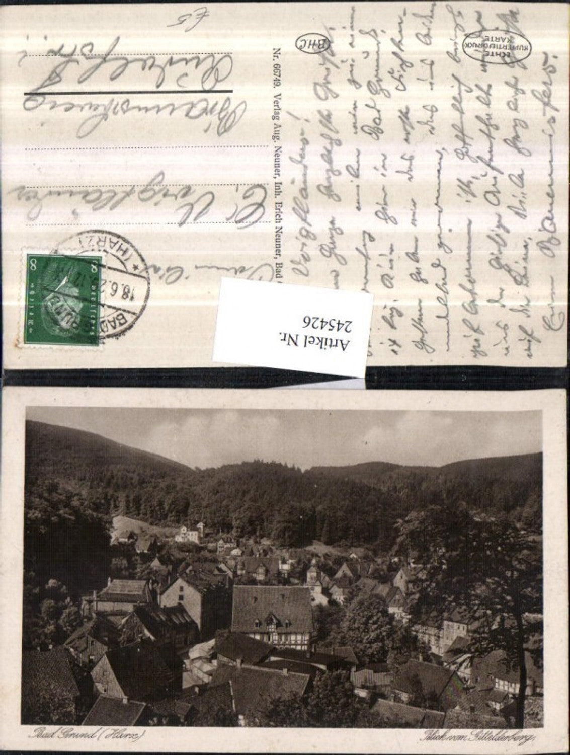 245426,Bad Grund im Harz Totale Blick v. Gittelderberg