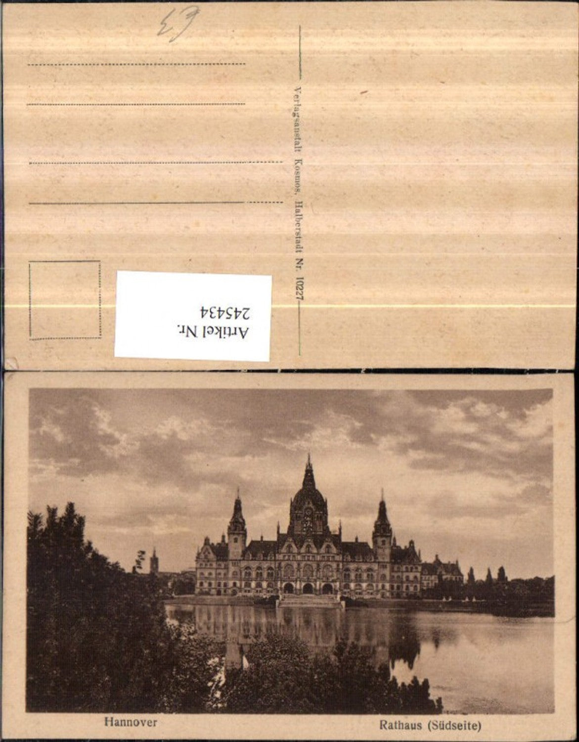 245434,Hannover Rathaus Südseite