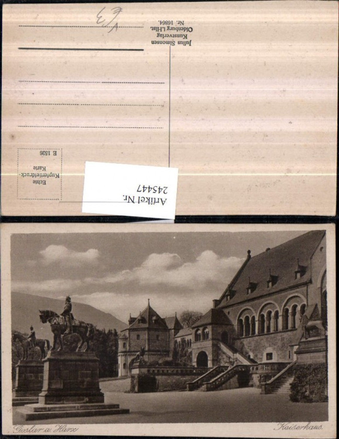 245447,Goslar am Harz Kaiserhaus m. Denkmal pub Julius Simonsen 16864