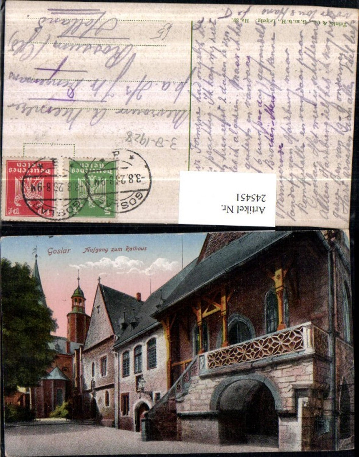 245451,Goslar Aufgang zum Rathaus