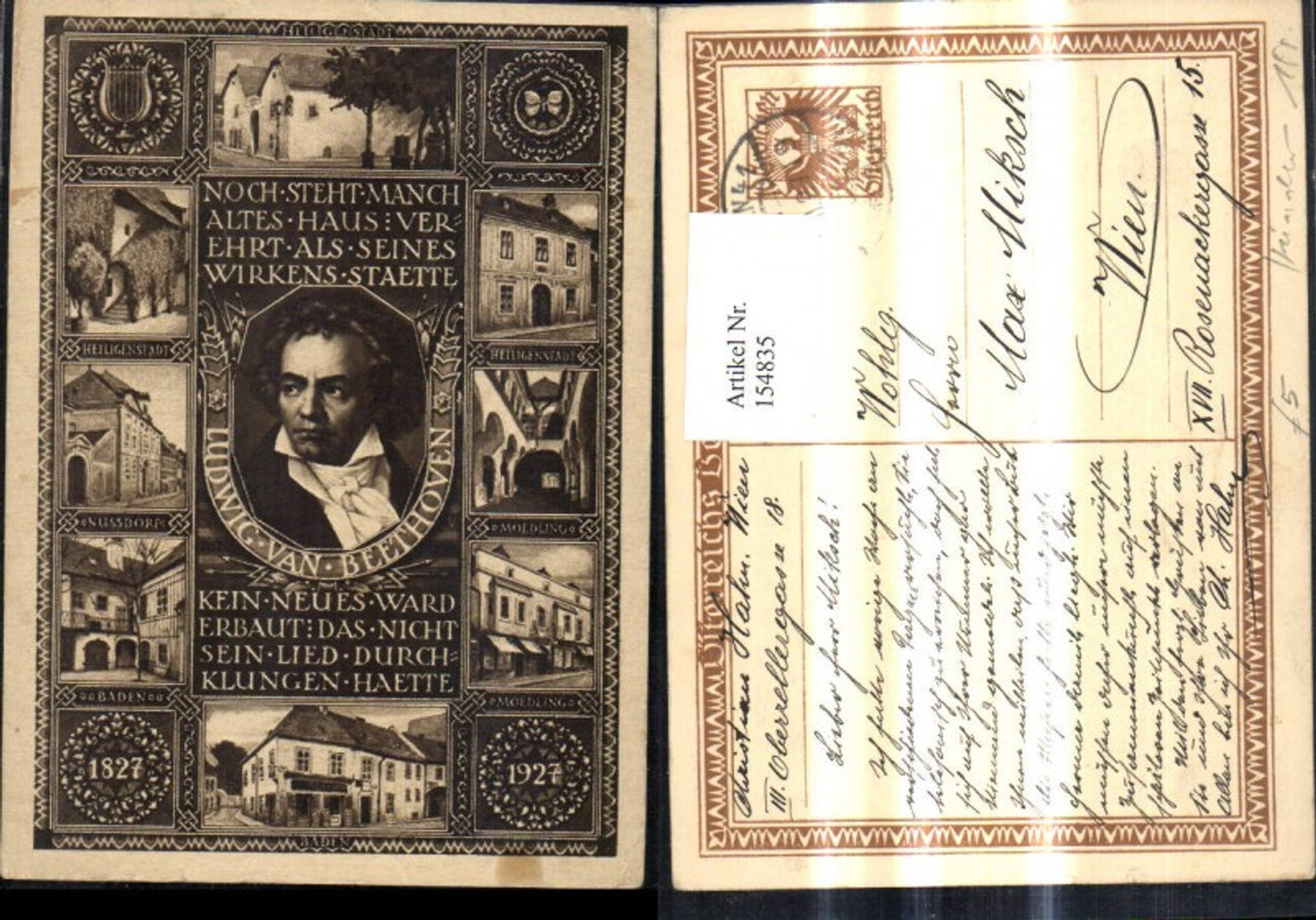 154835,Mehrbild Ak Ludwig van Beethoven Komponist Häuser Heiligenstadt Nussdorf Mödling Baden