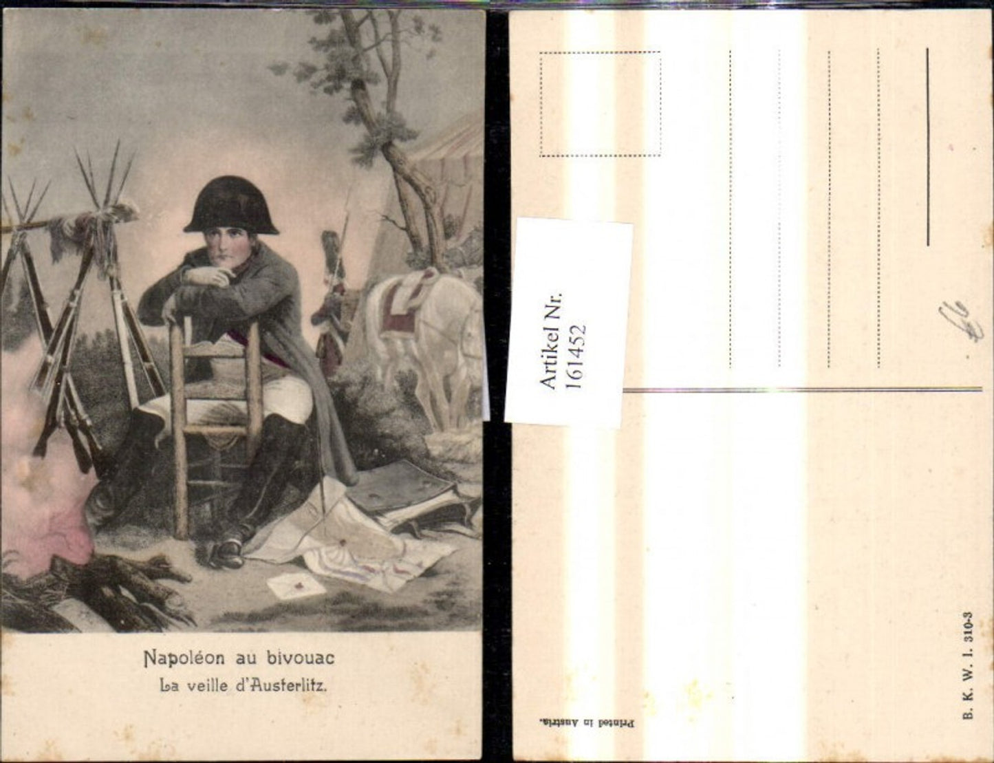 161452,Napoleon au bicouac La veille d Austerlitz Uniform Bajonett