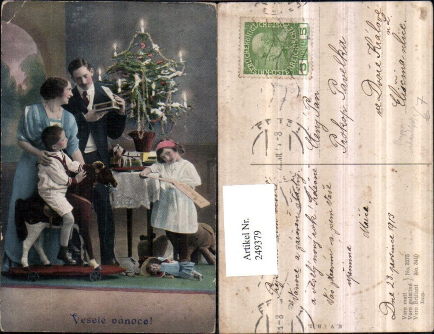 249379,Weihnachten Familie Kinder Weihnachtsbaum Spielzeug Puppe Schaukelpferd