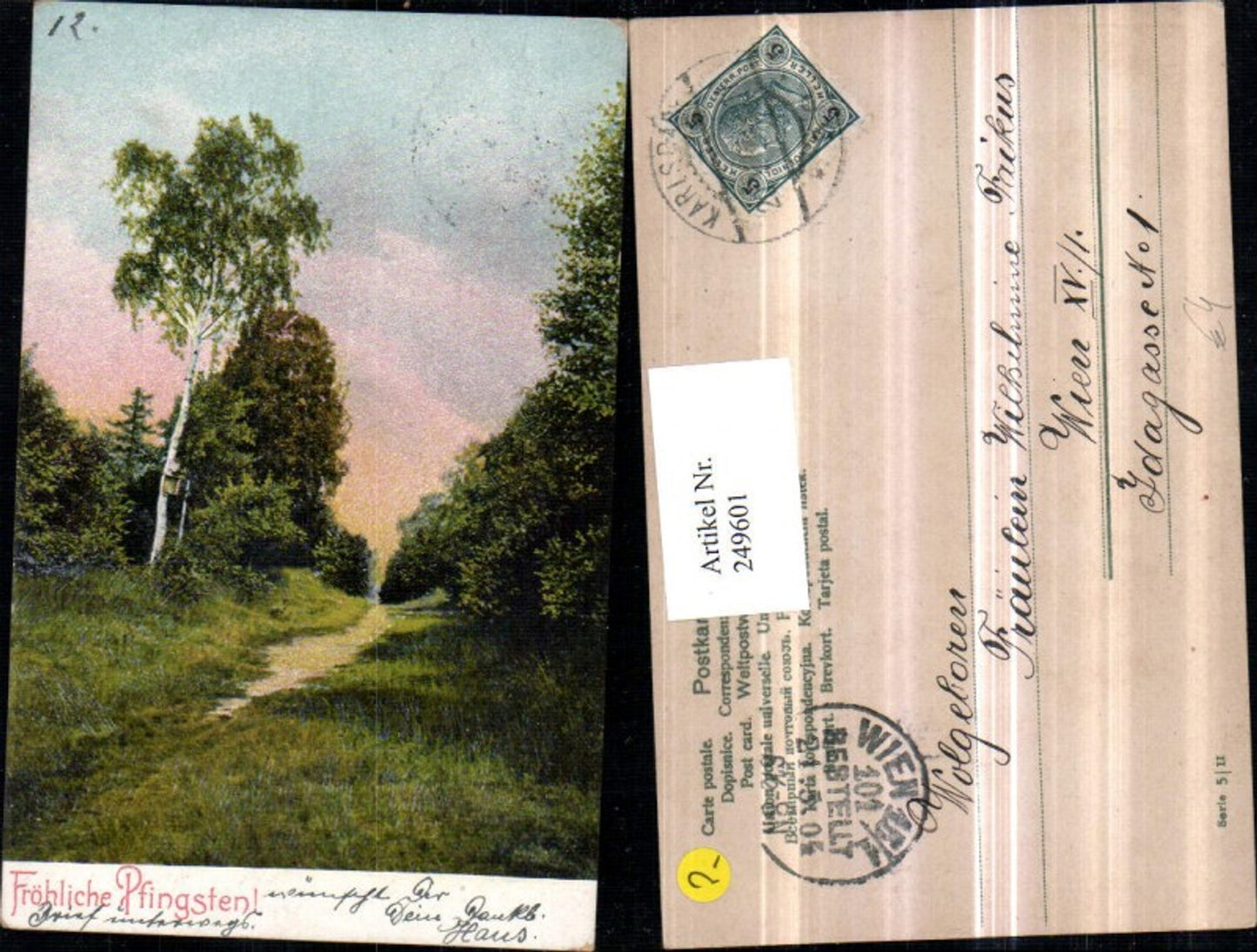 249601, Pentecost Landscape Forest Path Birch
