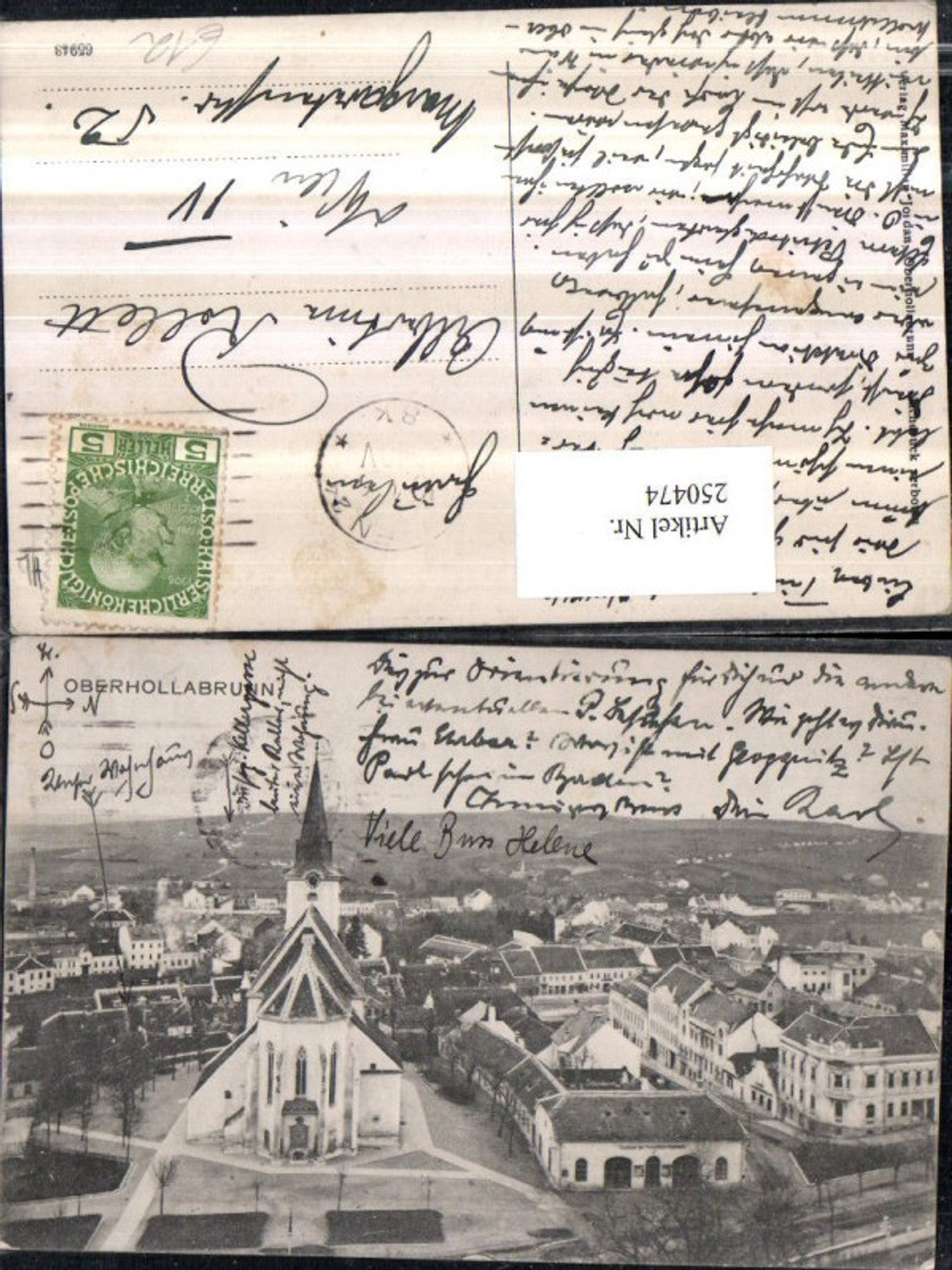 250474,Oberhollabrunn b. Hollabrunn Totale Kirche