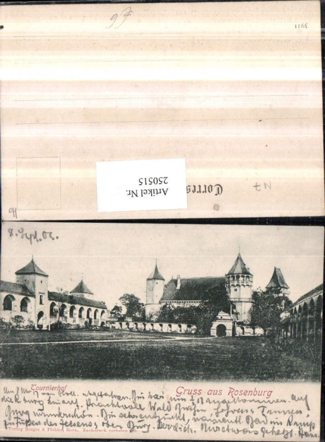 250515,Gruß aus Rosenburg am Kamp Tournierhof Turnierhof Schloss