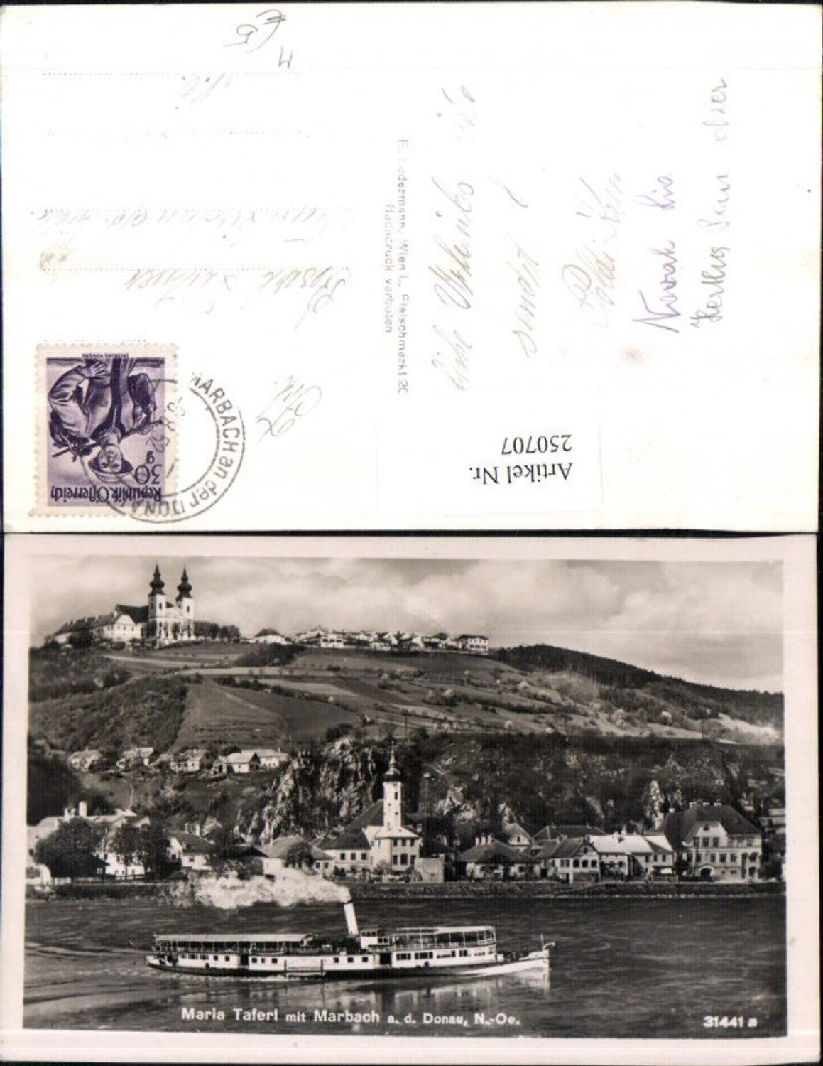 250707, Maria Taferl near Marbach on the Danube, partial view of a steamer
