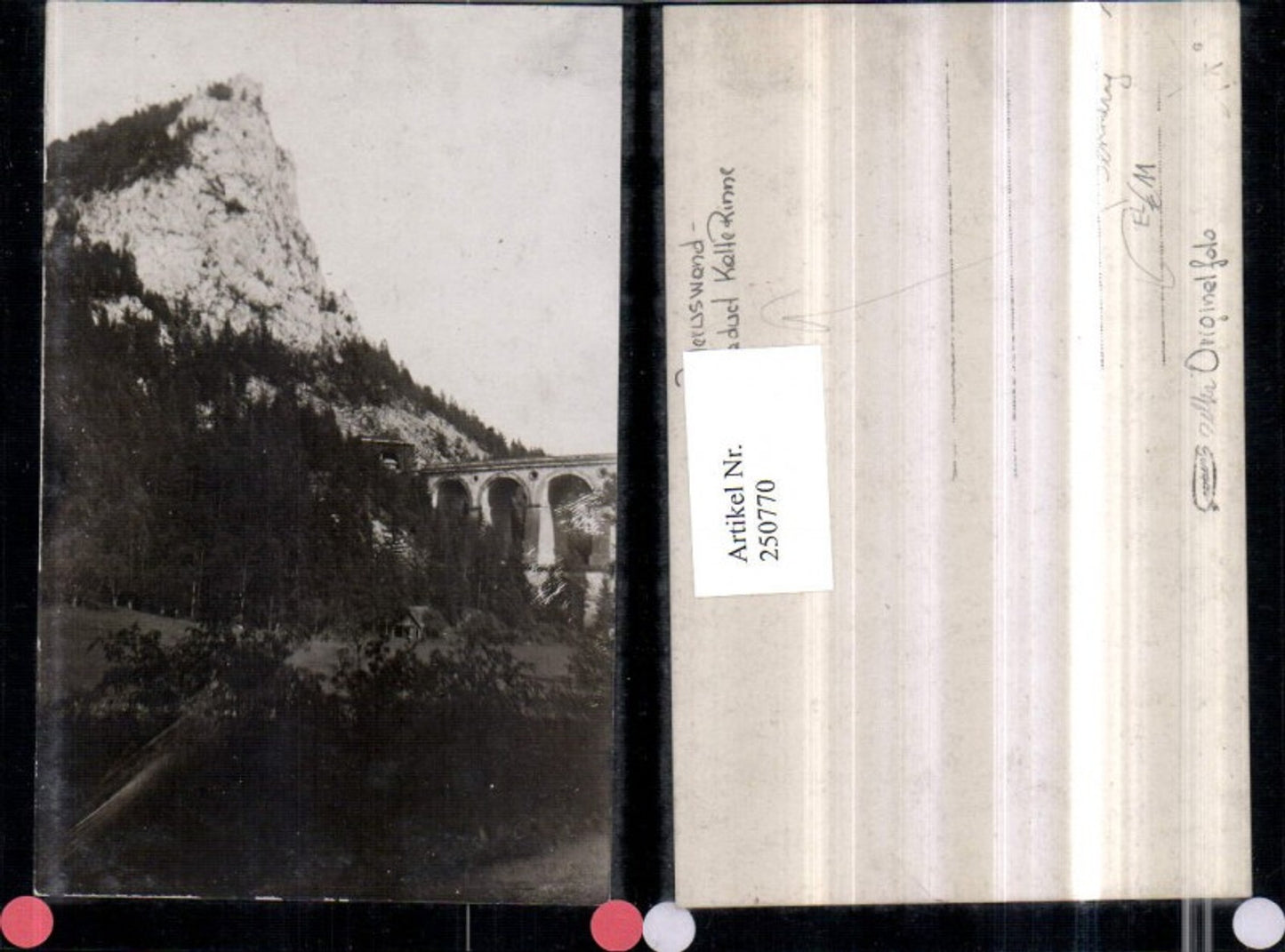 250770,Seltene Foto AK Semmering Polleruswand Viadukt Kalte Rinne Eisenbahnlinie
