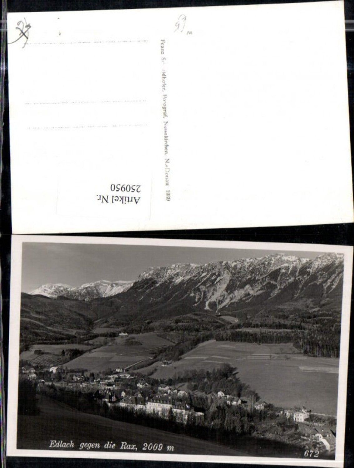 250950,Edlach b. Reichenau Totale geg. d. Rax