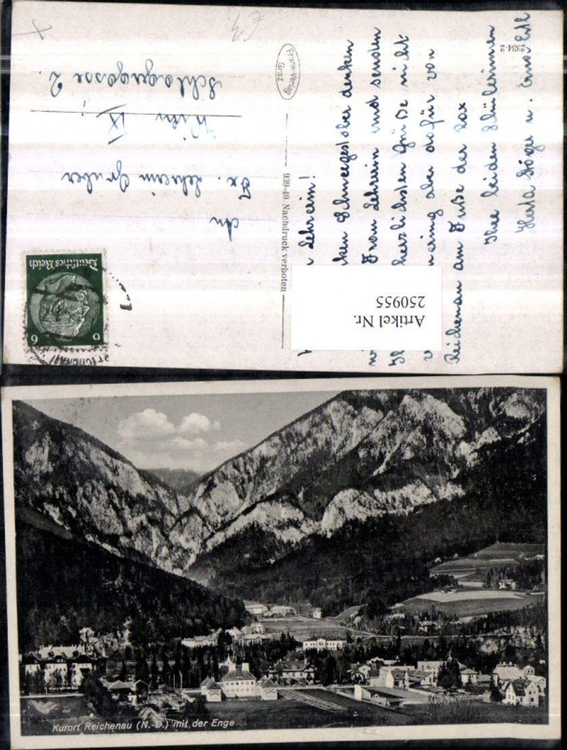 250955,Reichenau an d. Rax Teilansicht m. d. Enge