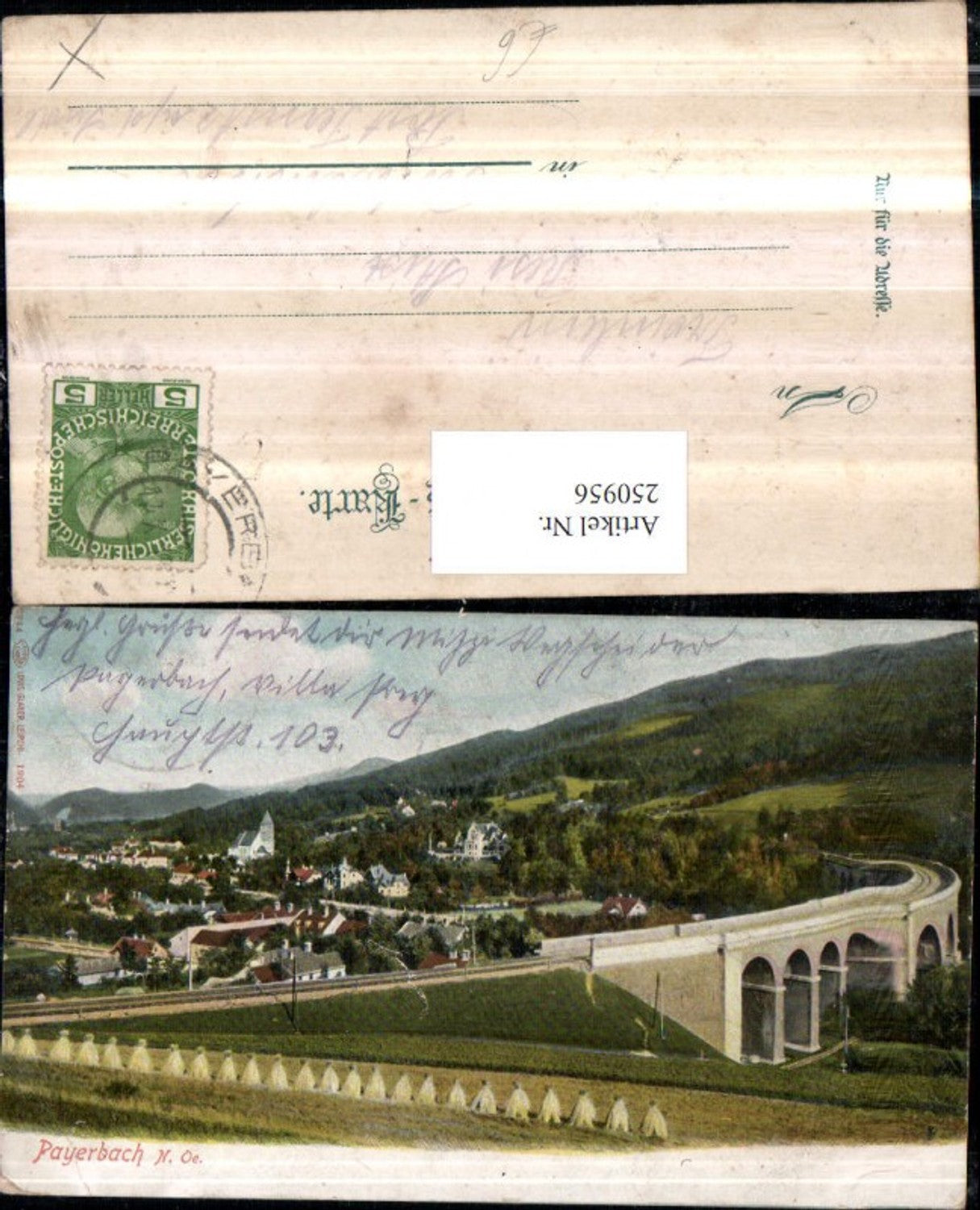 250956,Payerbach Totale Viadukt Brücke