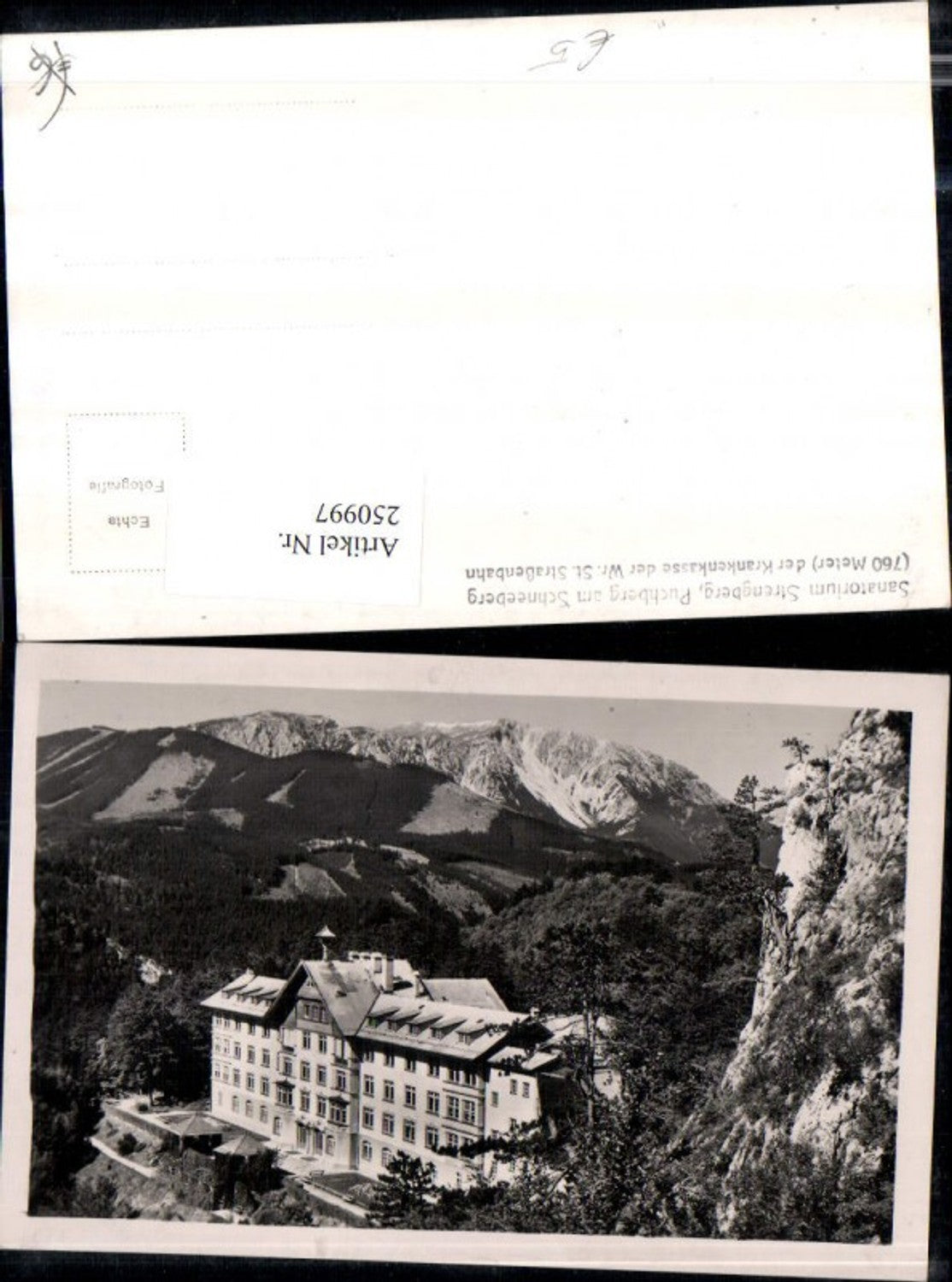 250997,Sanatorium Strengberg b. Puchberg am Schneeberg