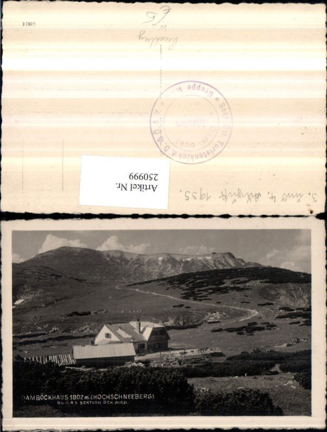 250999,Damböckhaus am Hochschneeberg b. Puchberg am Schneeberg