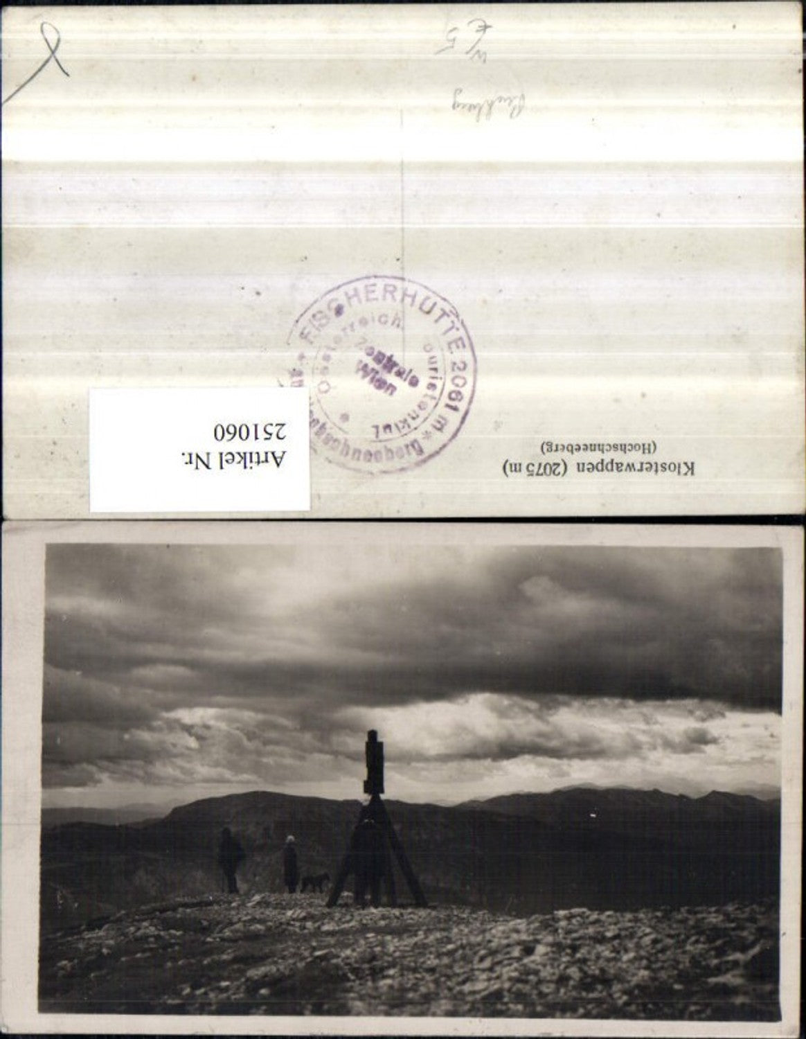 251060,Klosterwappen am Hochschneeberg b. Puchberg