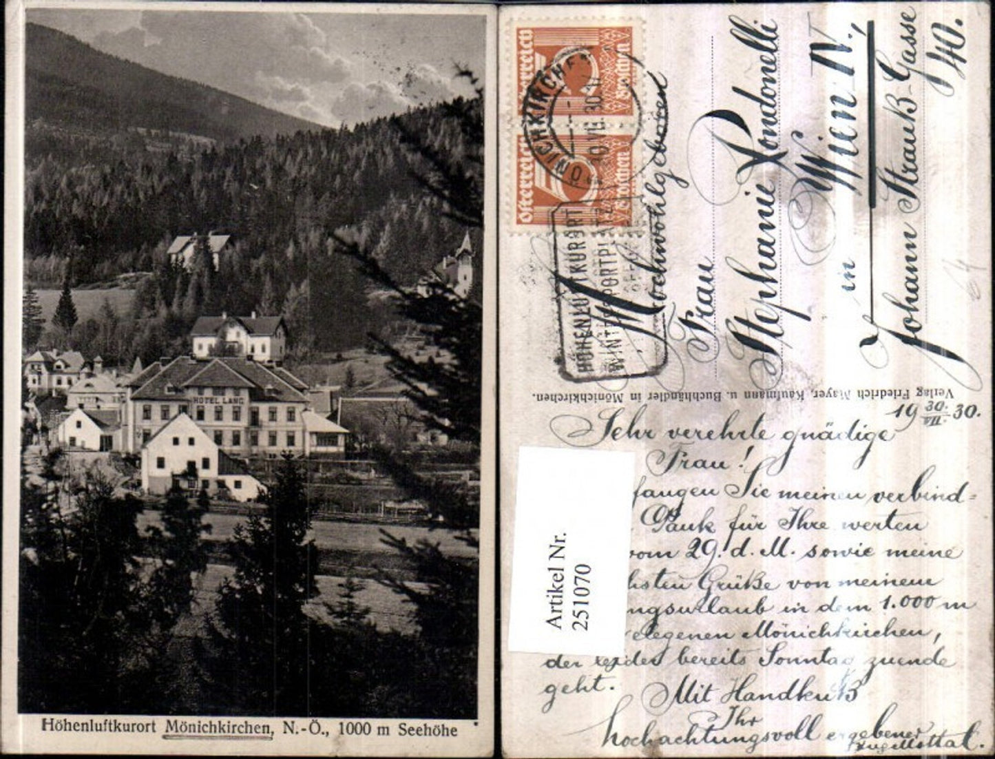 251070,Mönichkirchen Hotel Lang