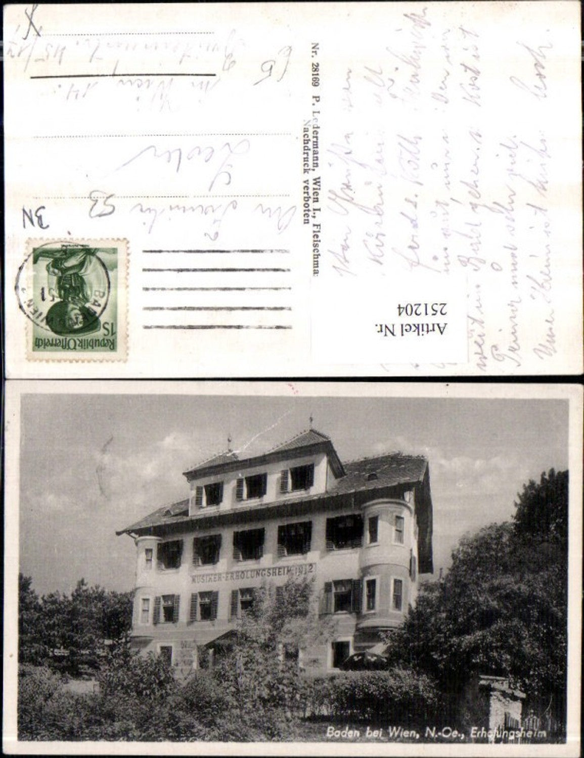 251204,Baden b. Wien Musiker Erholungsheim 1912