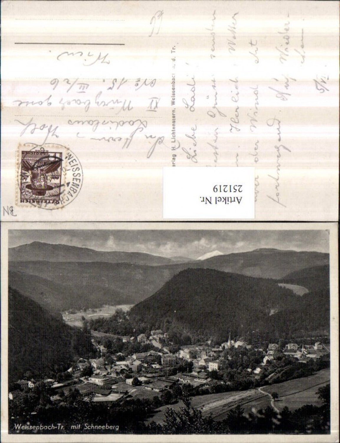 251219,Weissenbach an d. Triesting Totale m. Schneeberg