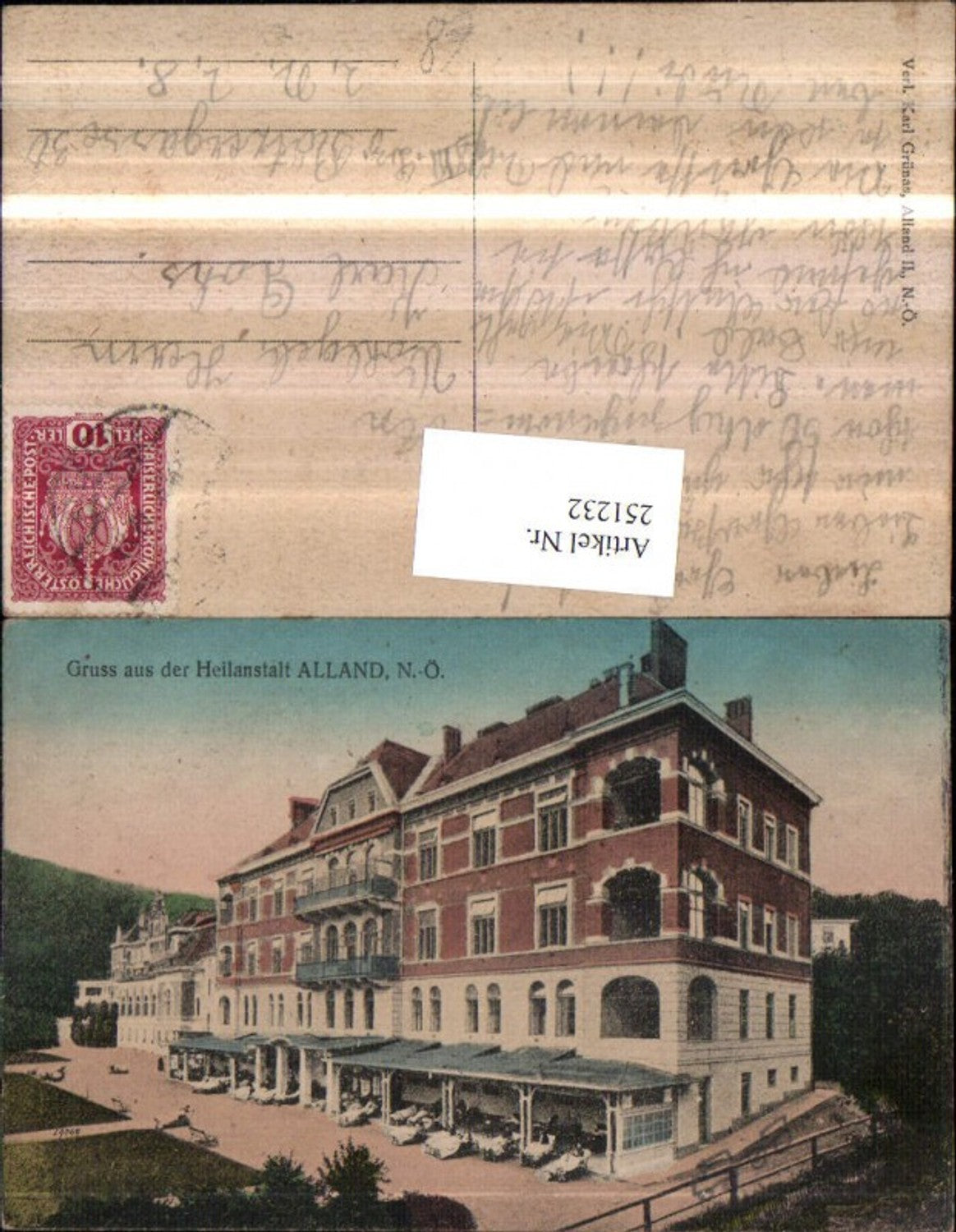 251232,Gruß aus der Heilanstalt Alland im Gebirge