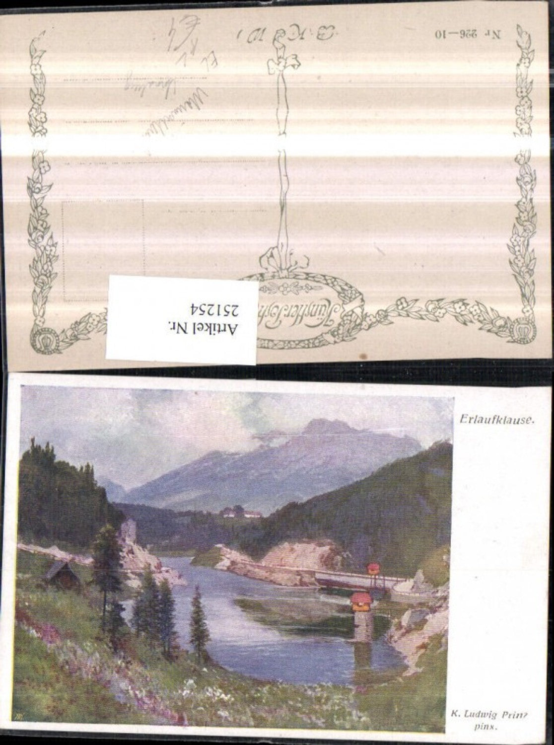 251254,Künstler AK K. Ludwig Prinz Erlaufkaluse Mariazellerbahn b. Annaberg pub Brüder Kohn B.K.W.I. 226/10