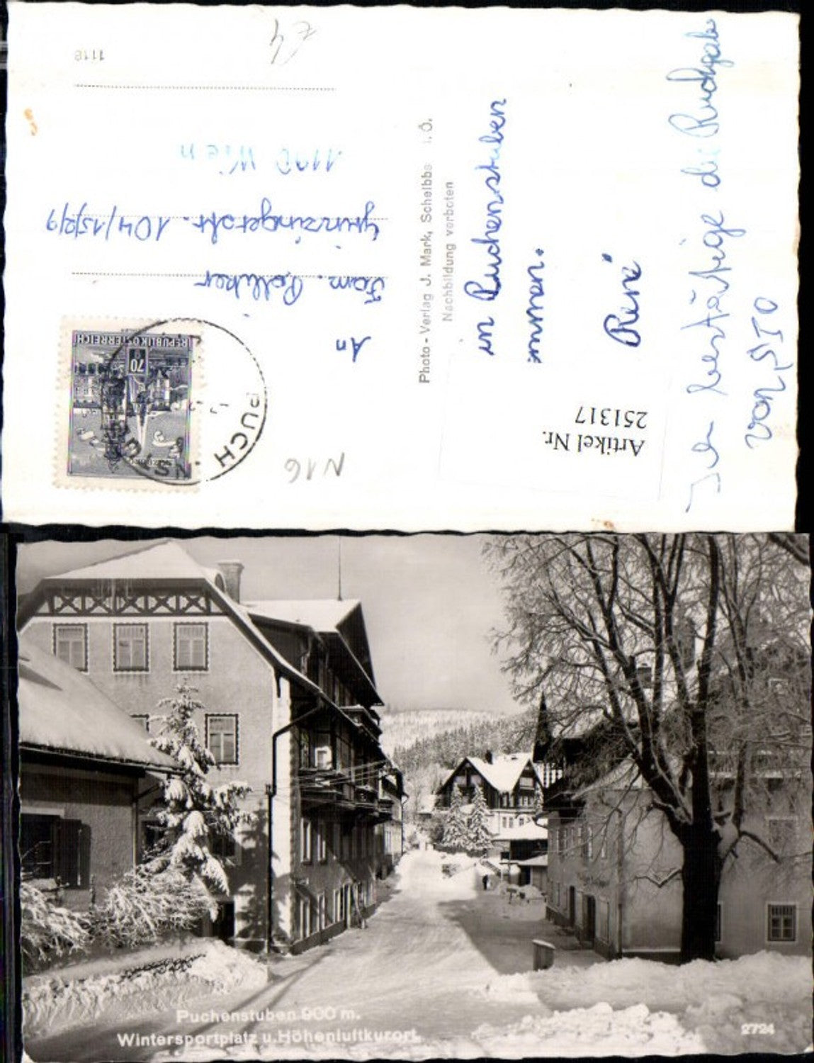 251317,Puchenstuben Straßenansicht Häuser Winterbild