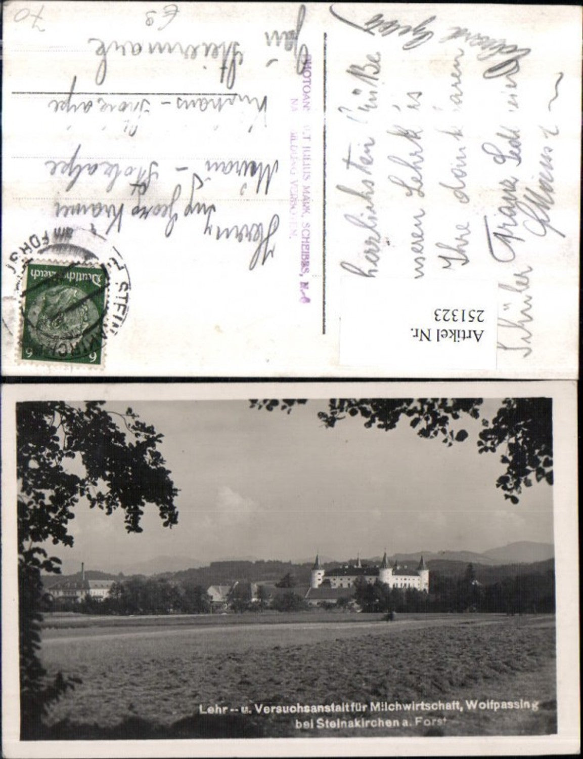 251323,Wolfpassing b. Steinakirchen am Forst Lehr- u. Versuchsanstalt für Milchwirtschaft