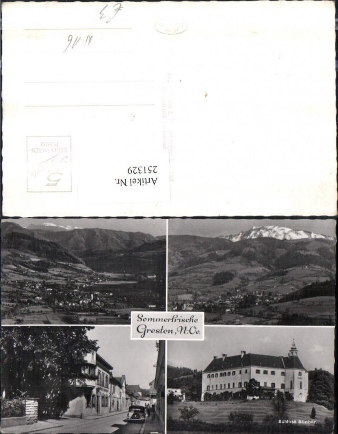 251329,Gresten Totale Schloss Stiebar Straßenansicht Gasthof Hubegger Mehrbildkarte