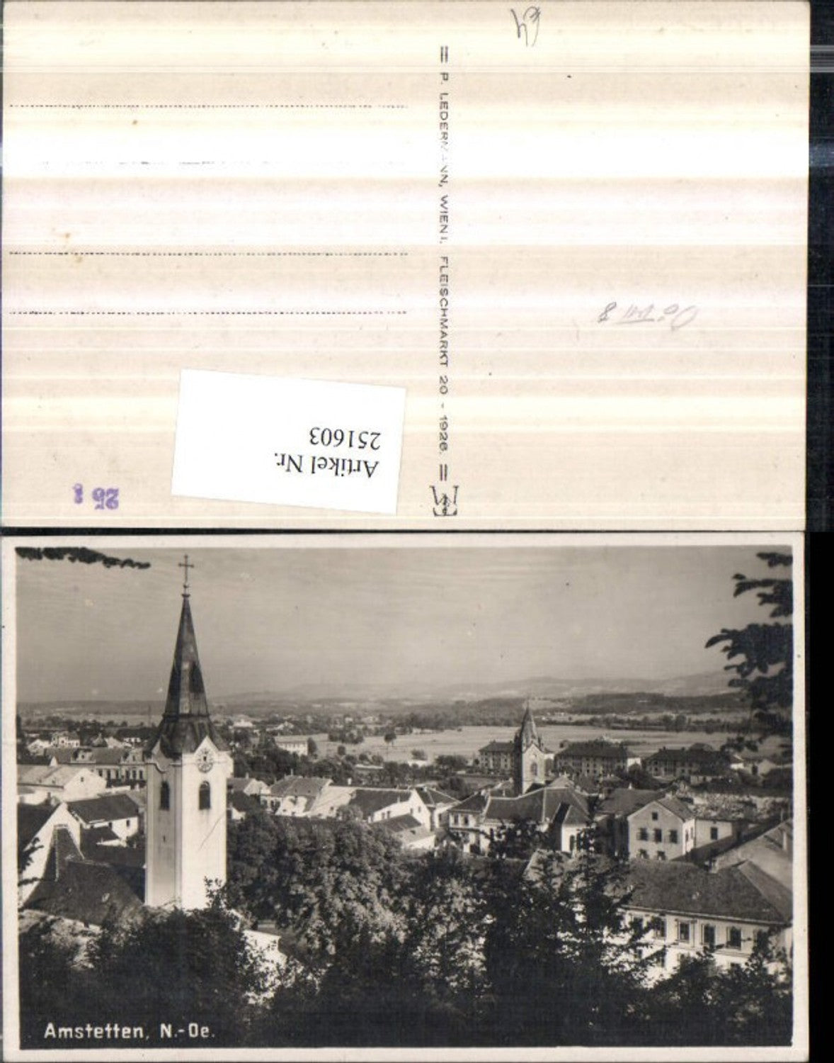 251603,Amstetten Teilansicht Kirchenturm