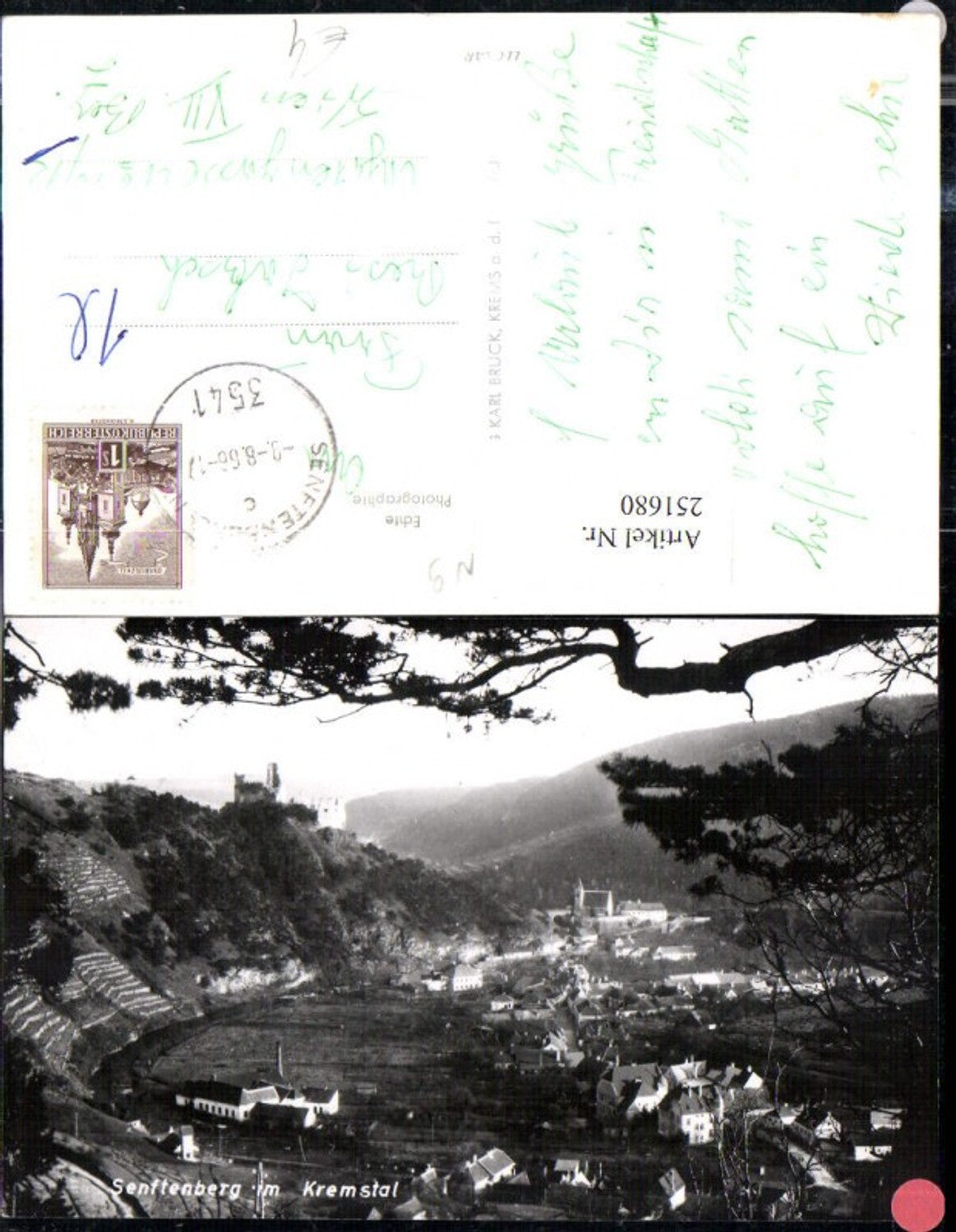 251680,Senftenberg im Kremstal Totale m. Ruine Burg