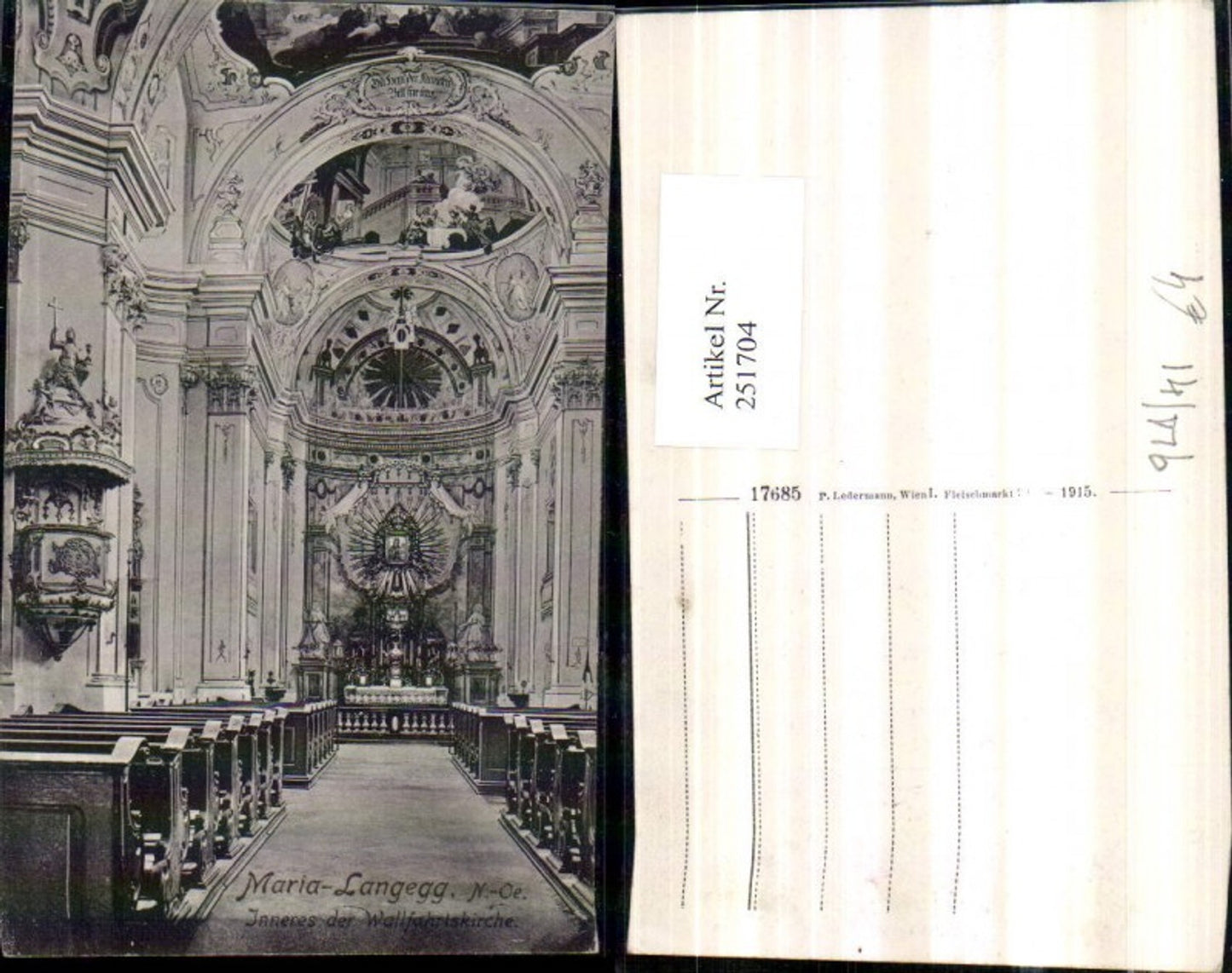 251704,Maria Langegg Innenansicht d. Wallfahrtskirche Kirche