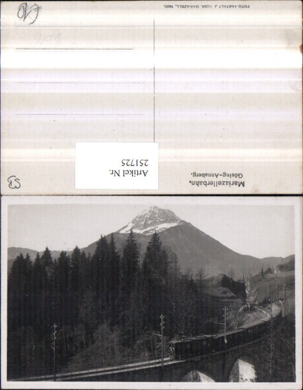 251725,Mariazellerbahn Eisenbahnlinie Gösing Annaberg Viadukt Brücke