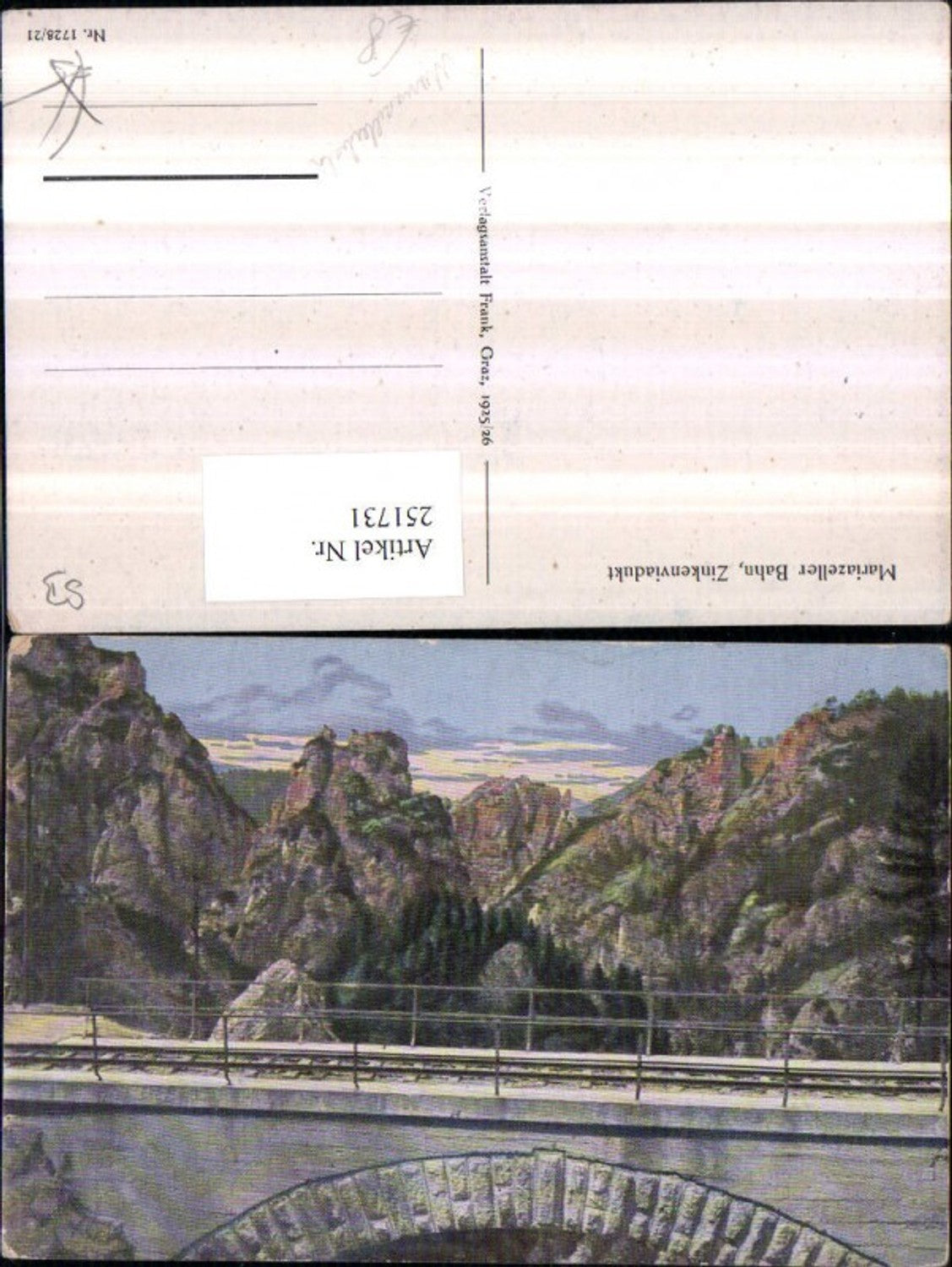 251731,Mariazellerbahn Eisenbahnlinie Zinkenviadukt Viadukt Brücke Bergkulisse