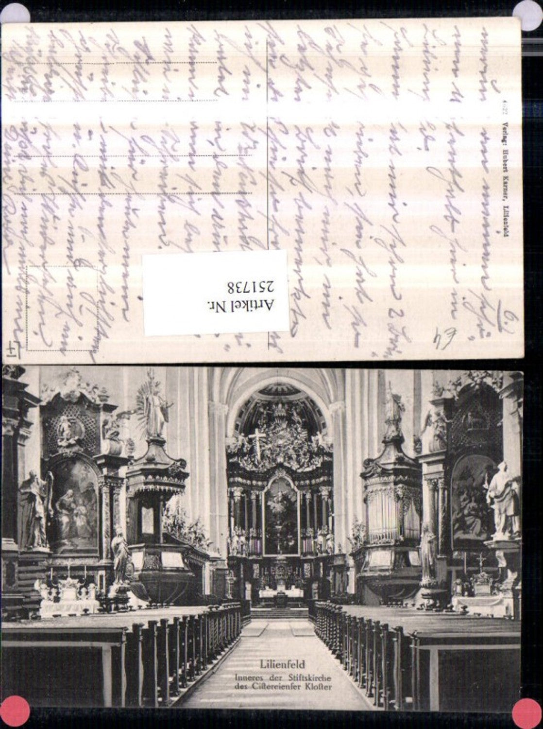 251738,Lilienfeld Innenansicht d. Stiftskirche des Zisterzienserkloster