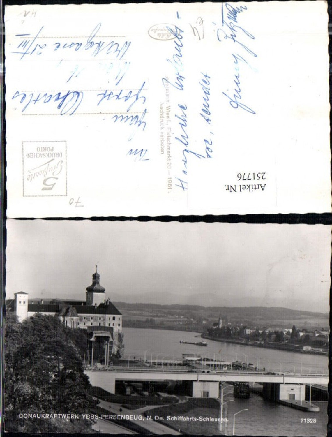 251776, Danube power station Ybbs Persenbieg Castle and shipping locks