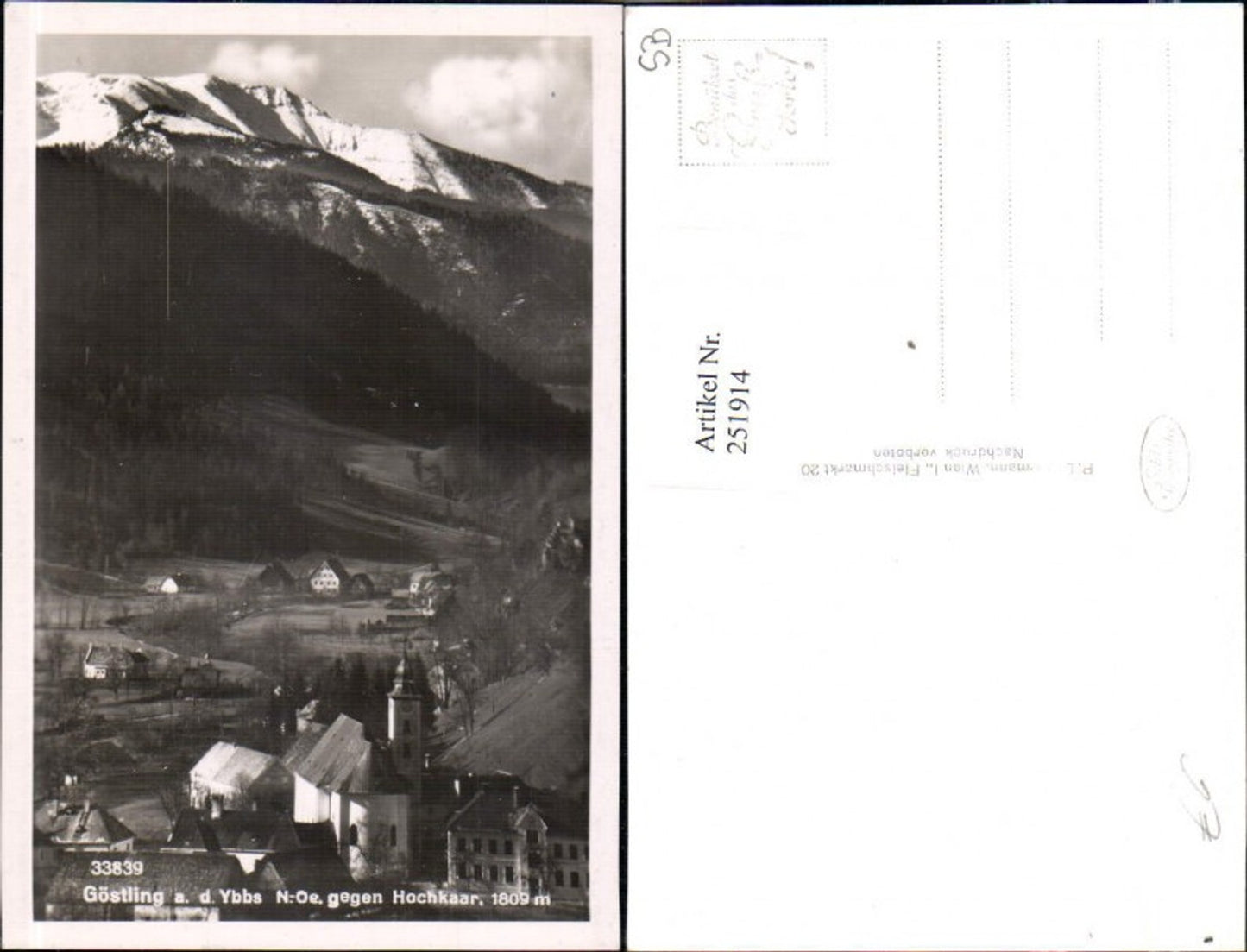 251914,Göstling an d. Ybbs Teilansicht Kirche geg. Hochkar