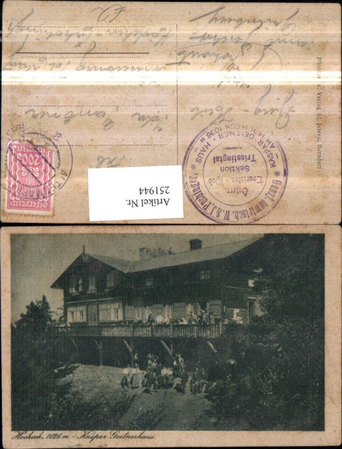 251944,Hocheck Kaspar Geitnerhaus b. Furth an d. Triesting