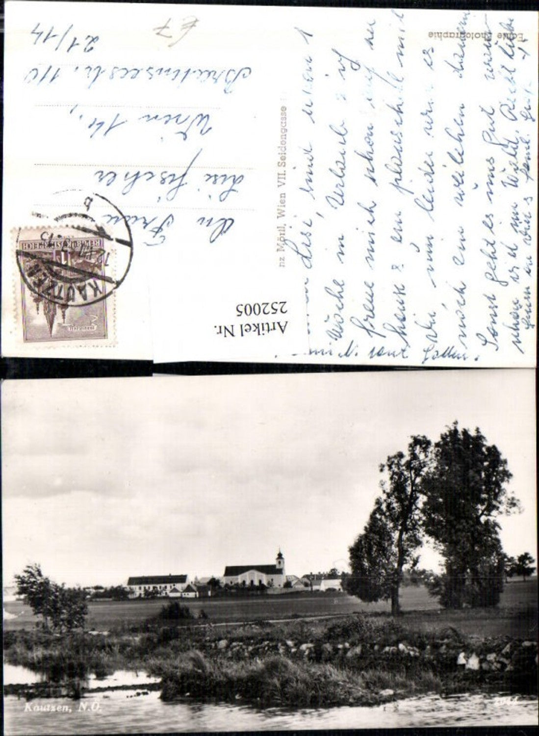 252005,Kautzen Teilansicht Partie Blick auf Kirche