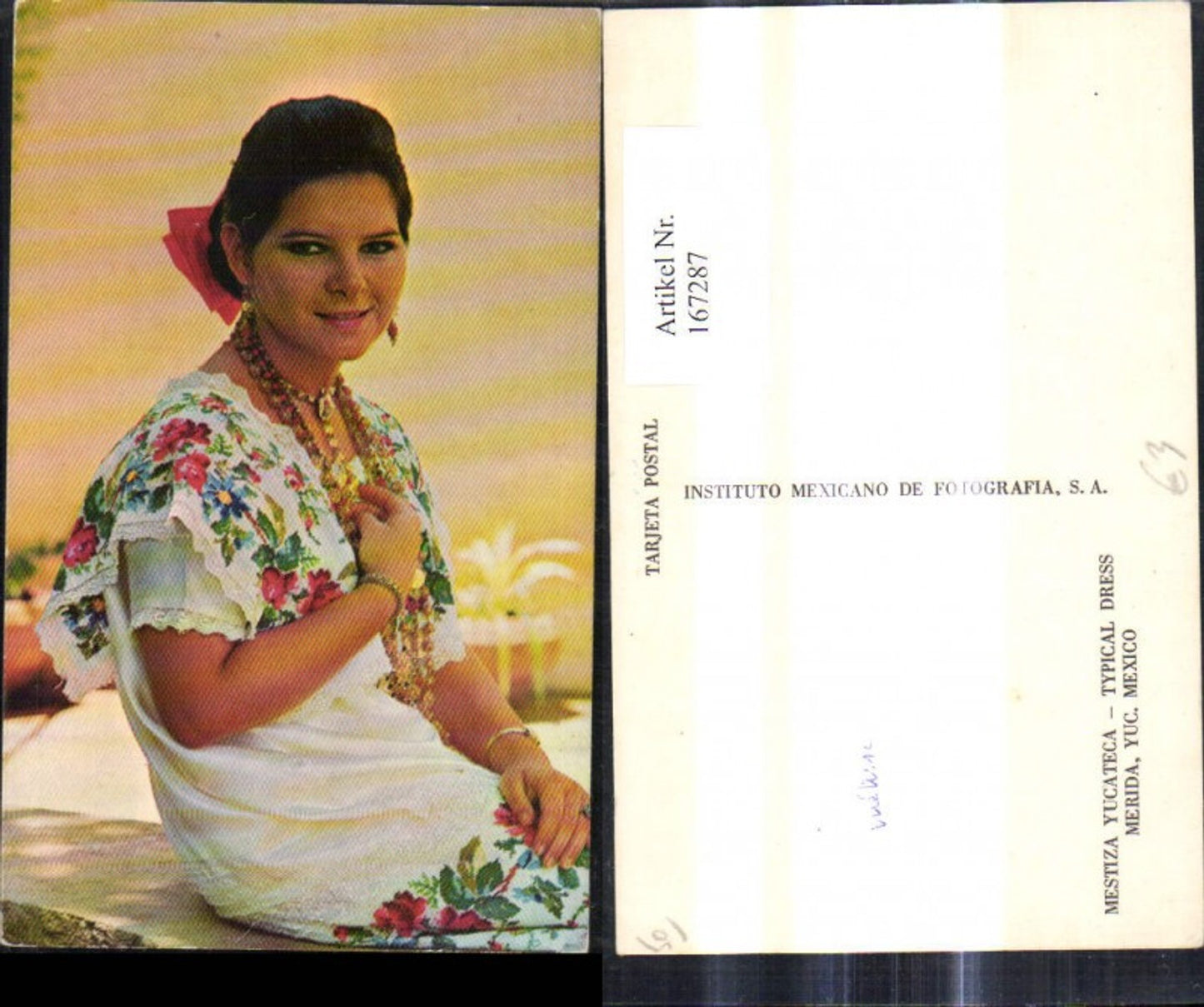 167287,Frau Mexikanerin Mexiko Typical Dress Tracht