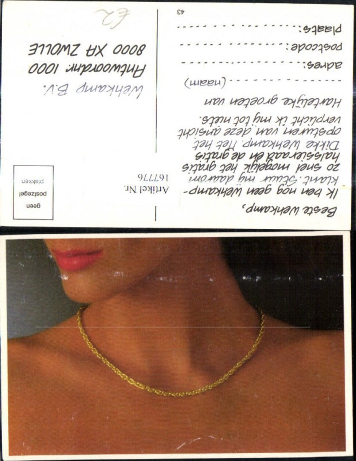 167776,Frau Detailansicht Hals Halskette Schmuck Mode Roter Lippenstift