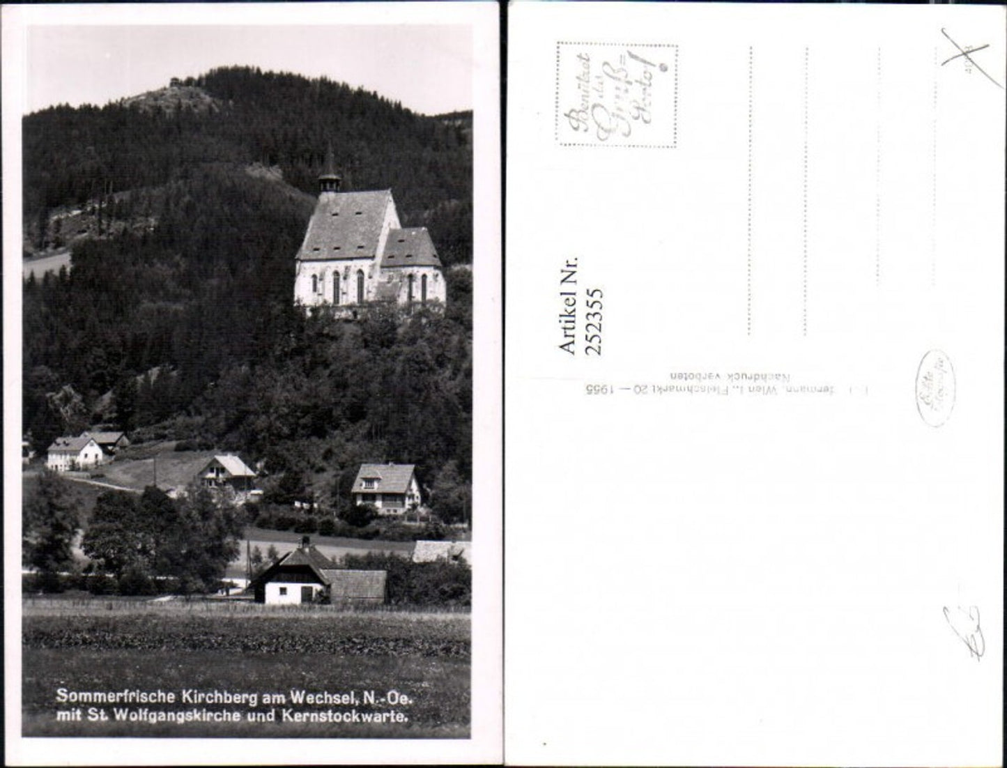 252355,Kirchberg am Wechsel m. St. Wolfgangskirche u. Kernstockwarte