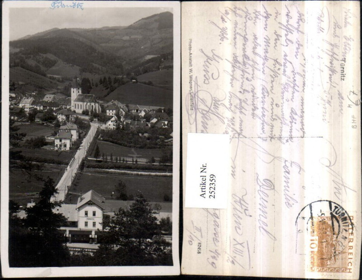 252359,Türnitz Totale Kirche Bahnhof